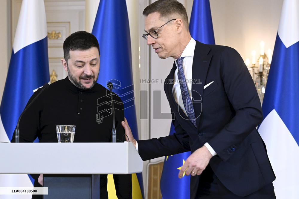 Ukraine's President Volodymyr Zelensky in Finland