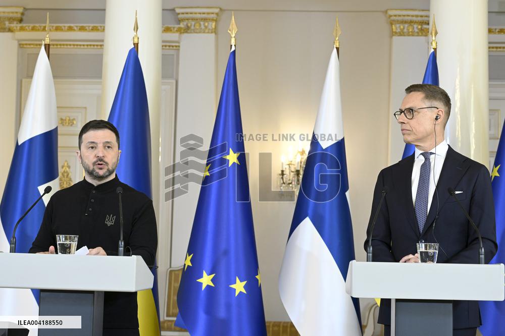 Ukraine's President Volodymyr Zelensky in Finland