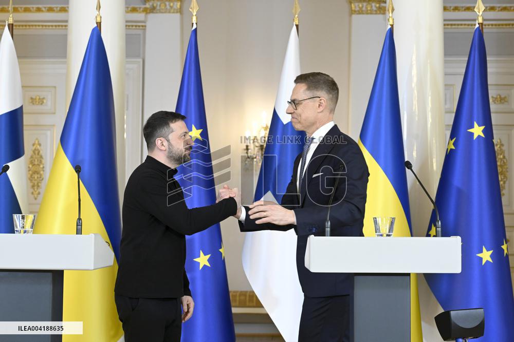 Ukraine's President Volodymyr Zelensky in Finland