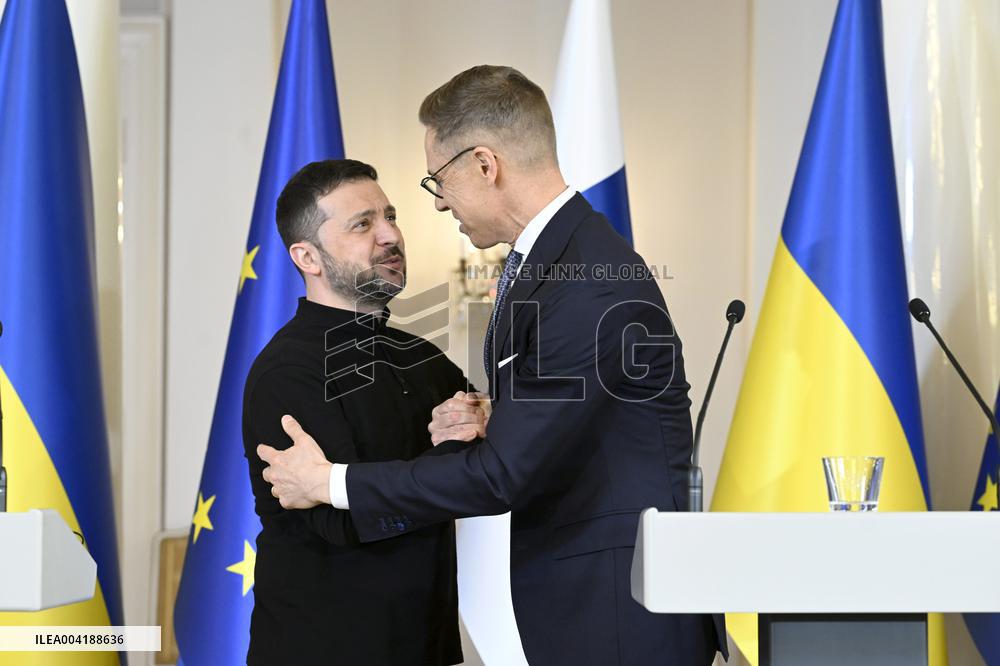 Ukraine's President Volodymyr Zelensky in Finland