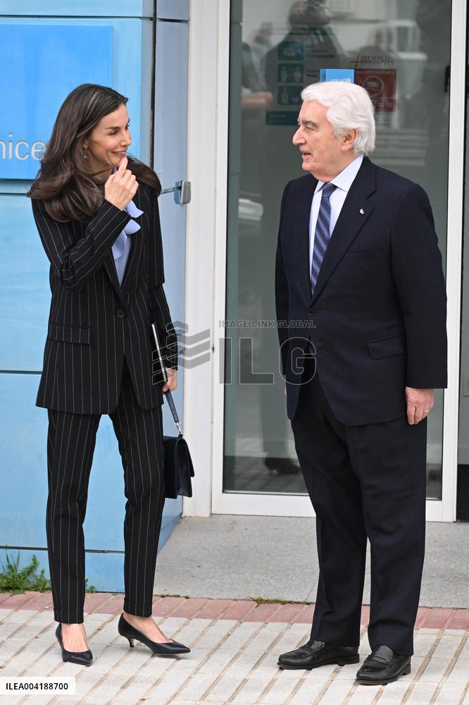 Queen Letizia At A Working Meeting - Madrid