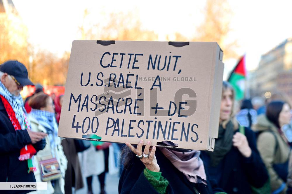 Rally in Support of The People of Gaza - Paris