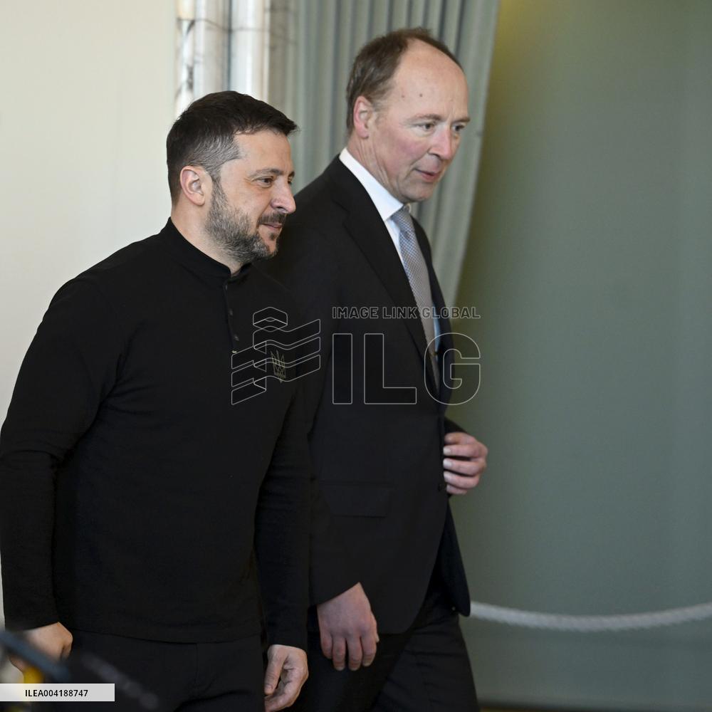 Ukrainian President Volodymyr Zelensky in Finland