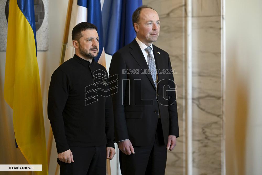 Ukrainian President Volodymyr Zelensky in Finland