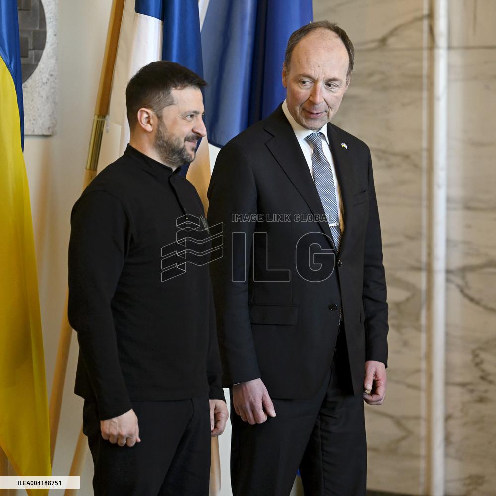 Ukrainian President Volodymyr Zelensky in Finland