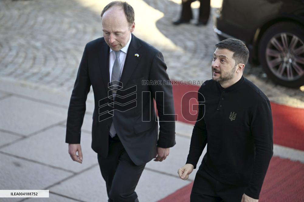 Ukrainian President Volodymyr Zelensky in Finland