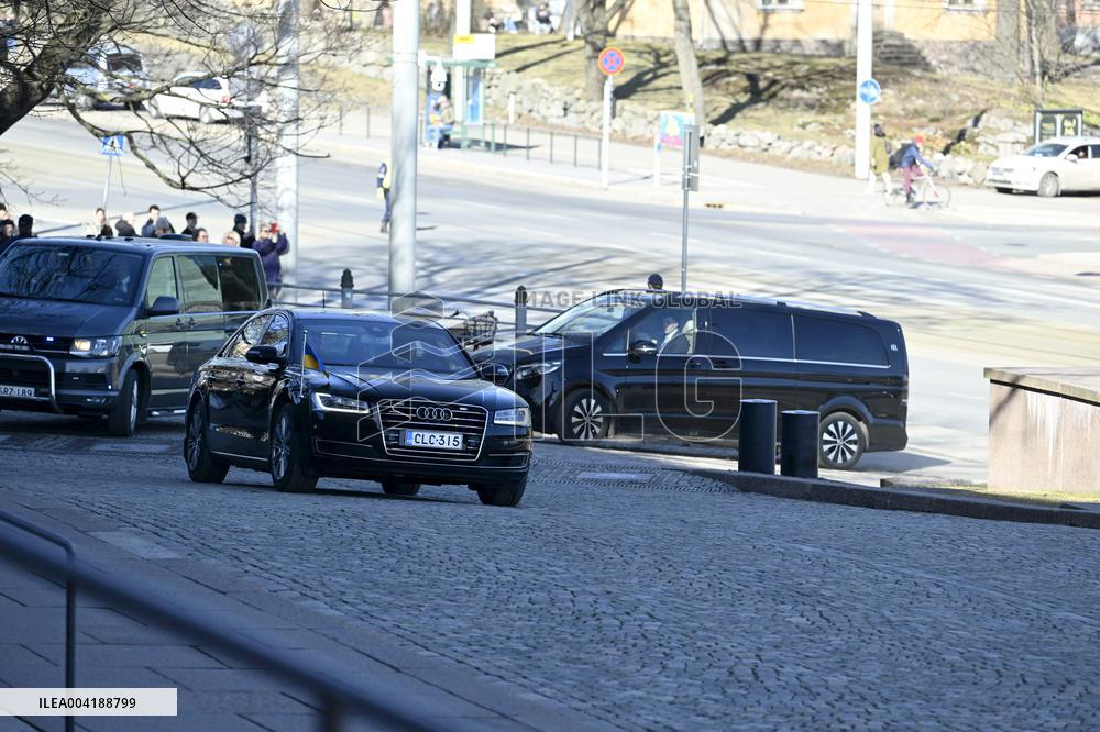 Ukrainian President Volodymyr Zelensky in Finland