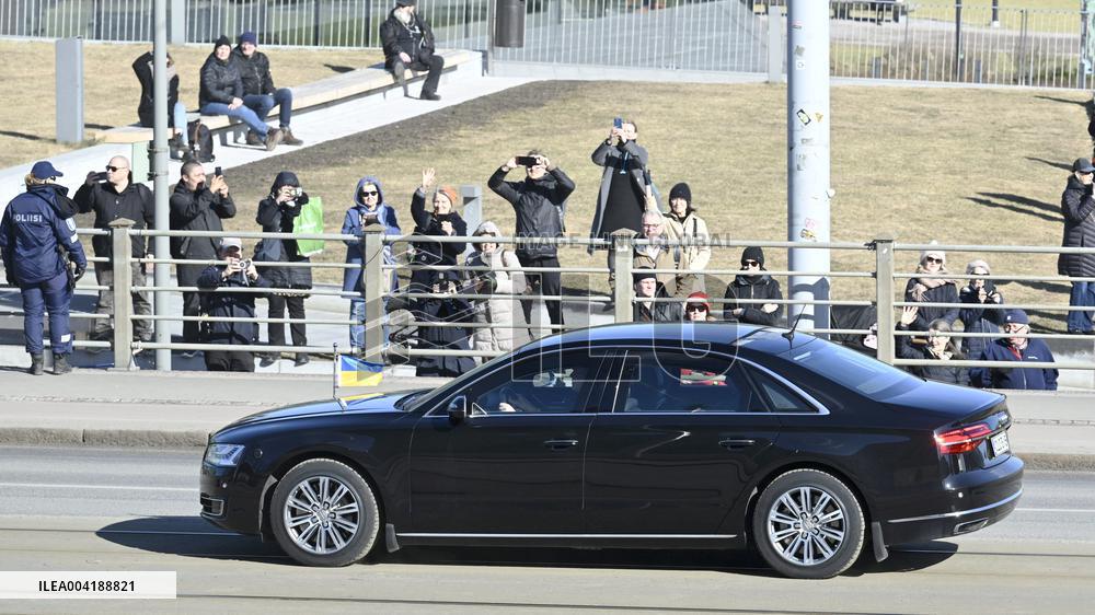 Ukrainian President Volodymyr Zelensky in Finland
