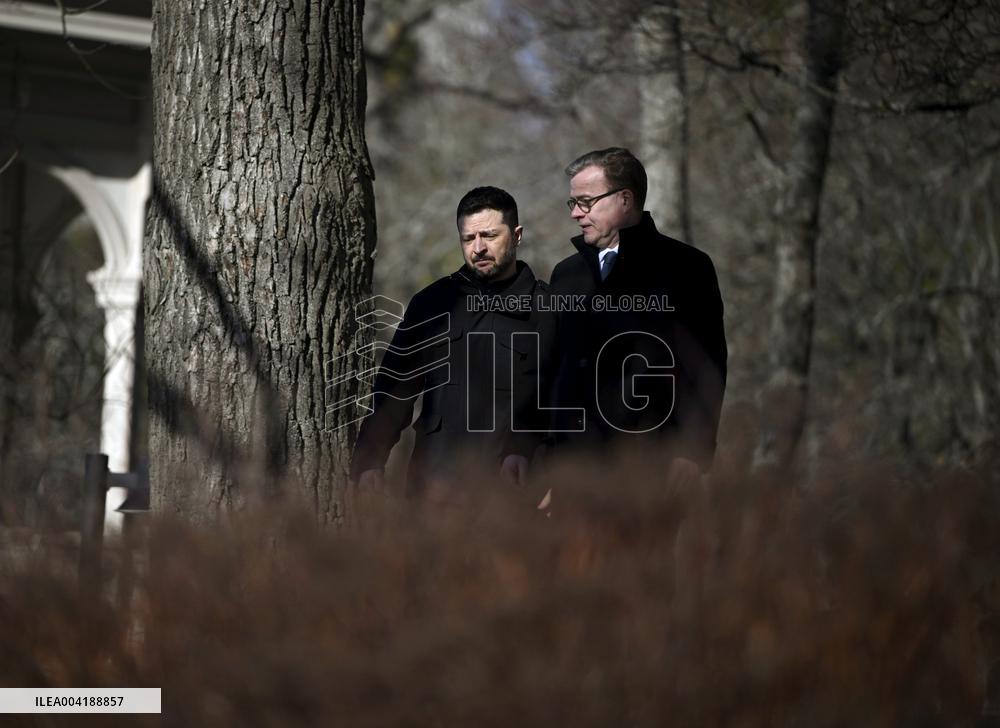 Ukrainian President Volodymyr Zelensky in Finland