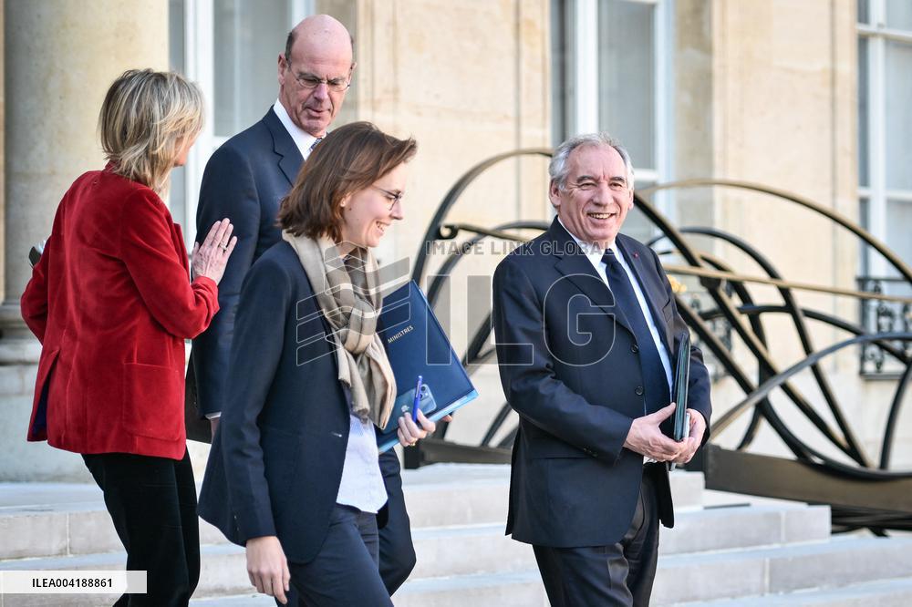 Council of Ministers at the Elysee Palace FA