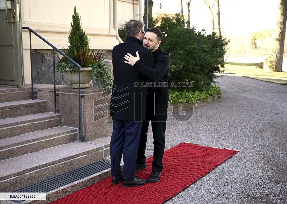 Ukrainian President Volodymyr Zelensky in Finland