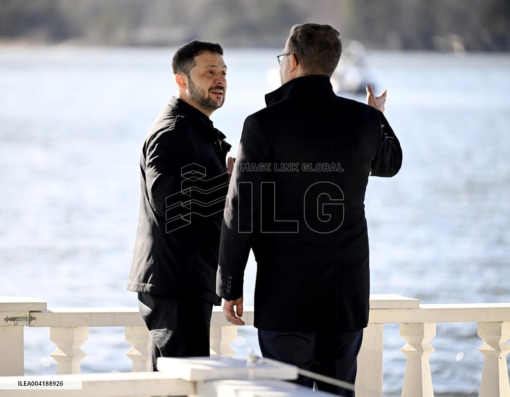 Ukrainian President Volodymyr Zelensky in Finland
