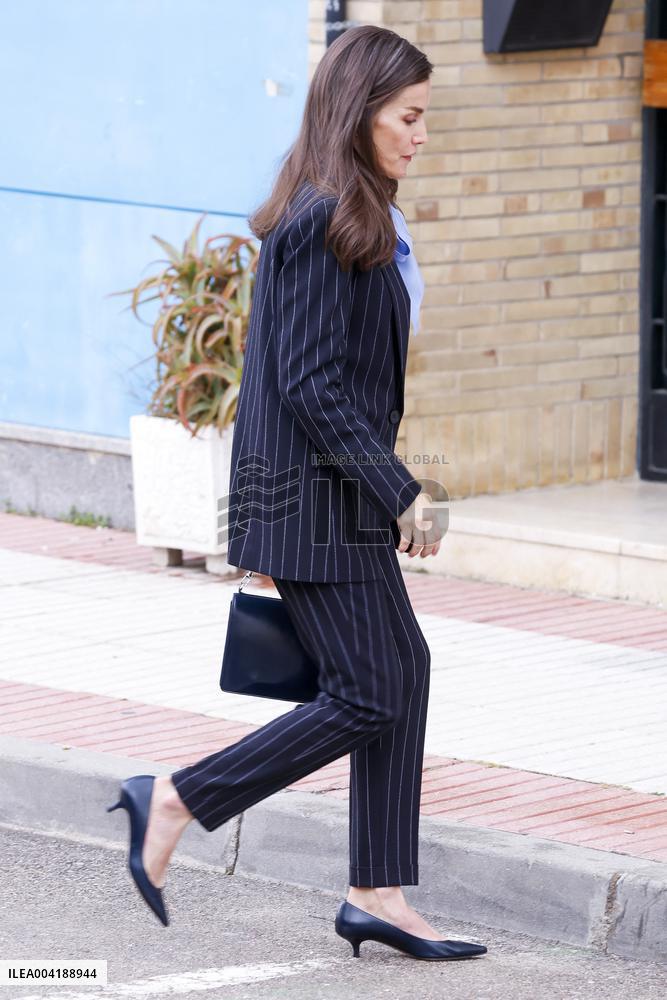 Queen Letizia At A Working Meeting - Madrid