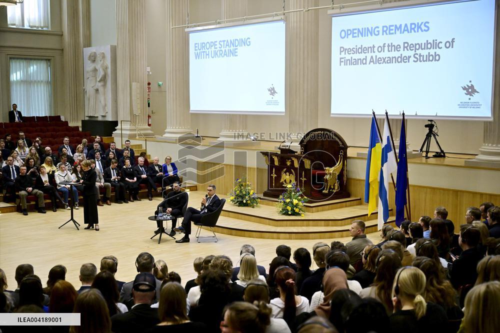 Ukrainian President Volodymyr Zelensky in Finland