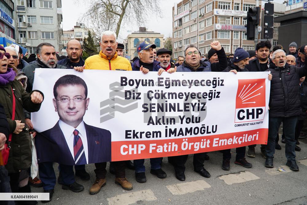 People protest Istanbul Mayor Ekrem İmamoglu detention - Istanbul