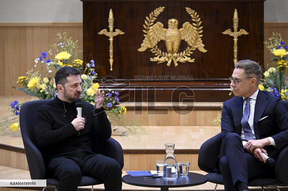 Ukrainian President Volodymyr Zelensky in Finland