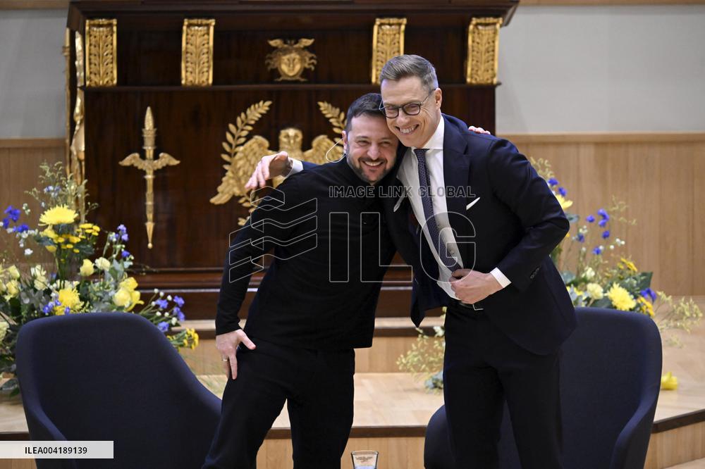 Ukrainian President Volodymyr Zelensky in Finland