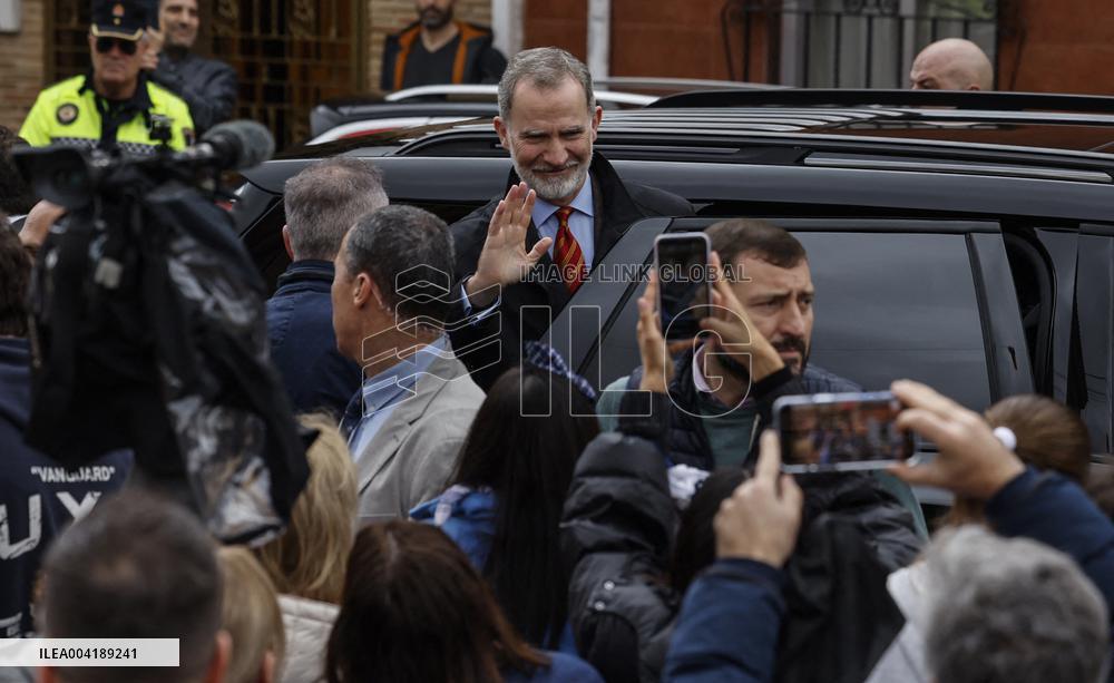 King Felipe Visit To The Fallas Of Torrent - Valencia