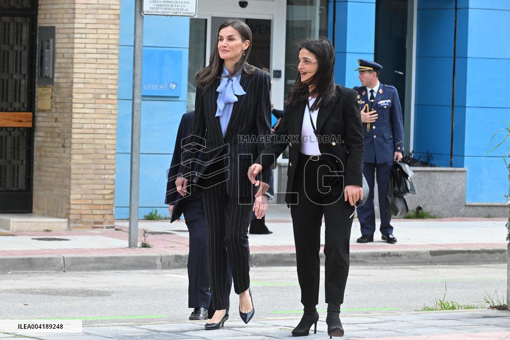 Queen Letizia At A Working Meeting - Madrid