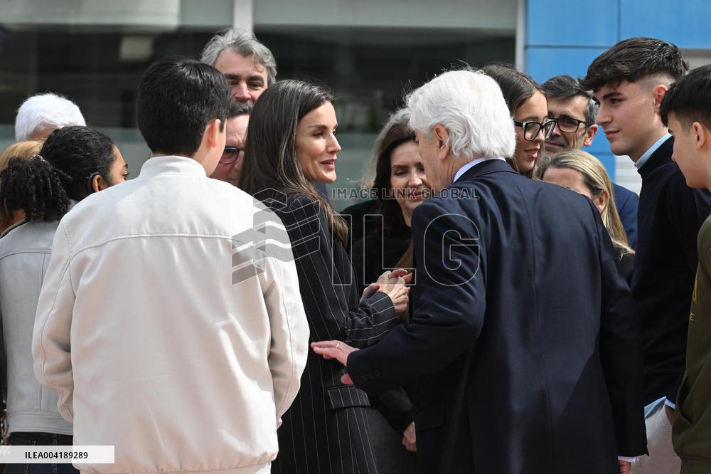 Queen Letizia At A Working Meeting - Madrid