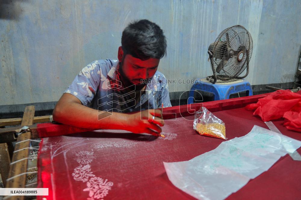 Production Of Zardozi and Karchupi - Bangladesh