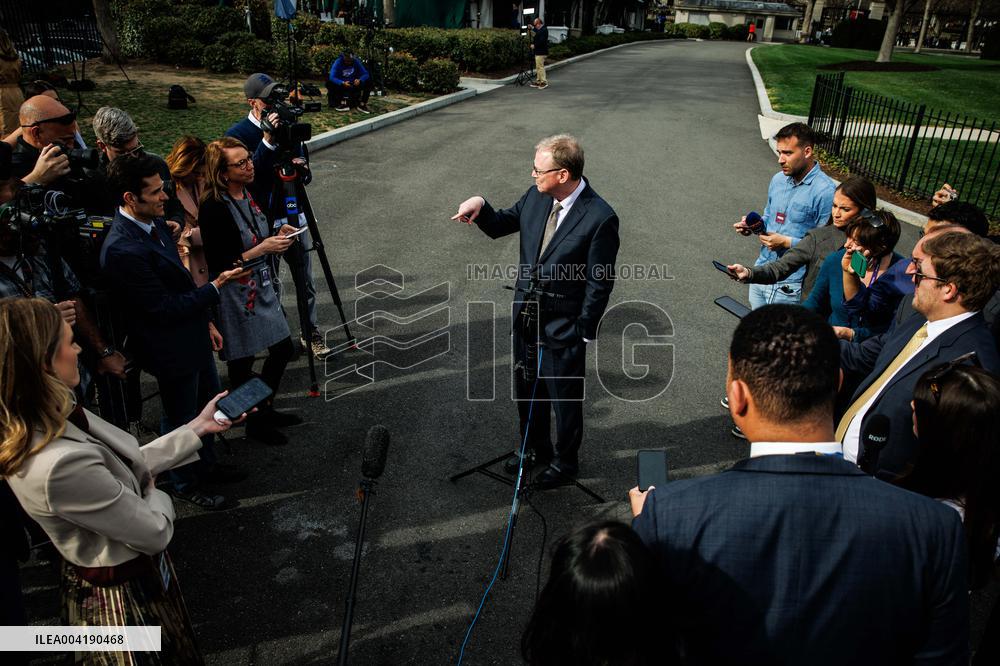 DC: NEC Director Kevin Hassett Speaks to Reporters at White House