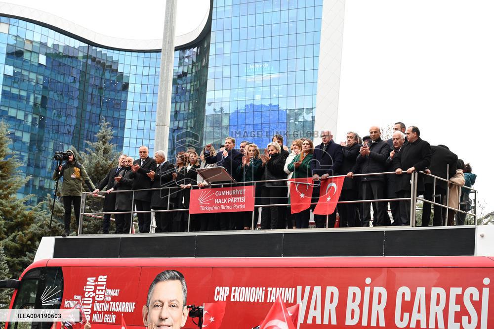 Supporters gathering in front of CHP headquarters - Ankara