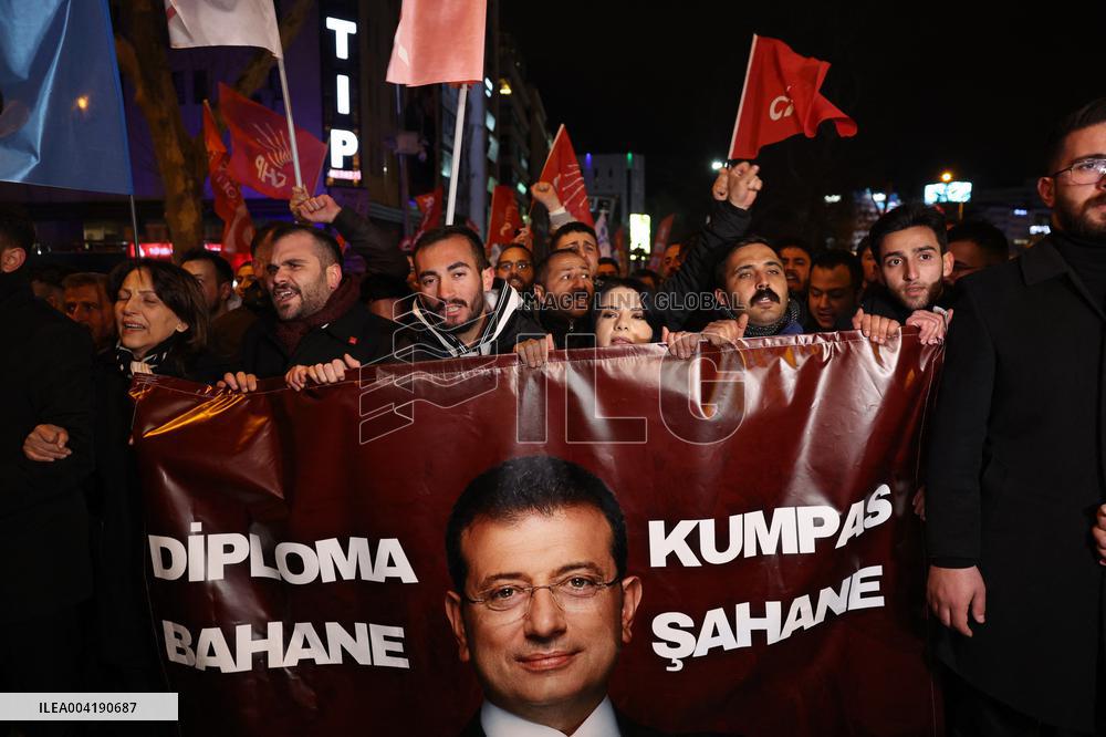 Protest in Ankara after mayor Ekrem Imamoglu s detention