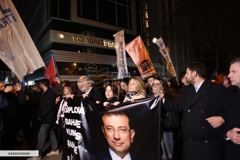 Protest in Ankara after mayor Ekrem Imamoglu s detention
