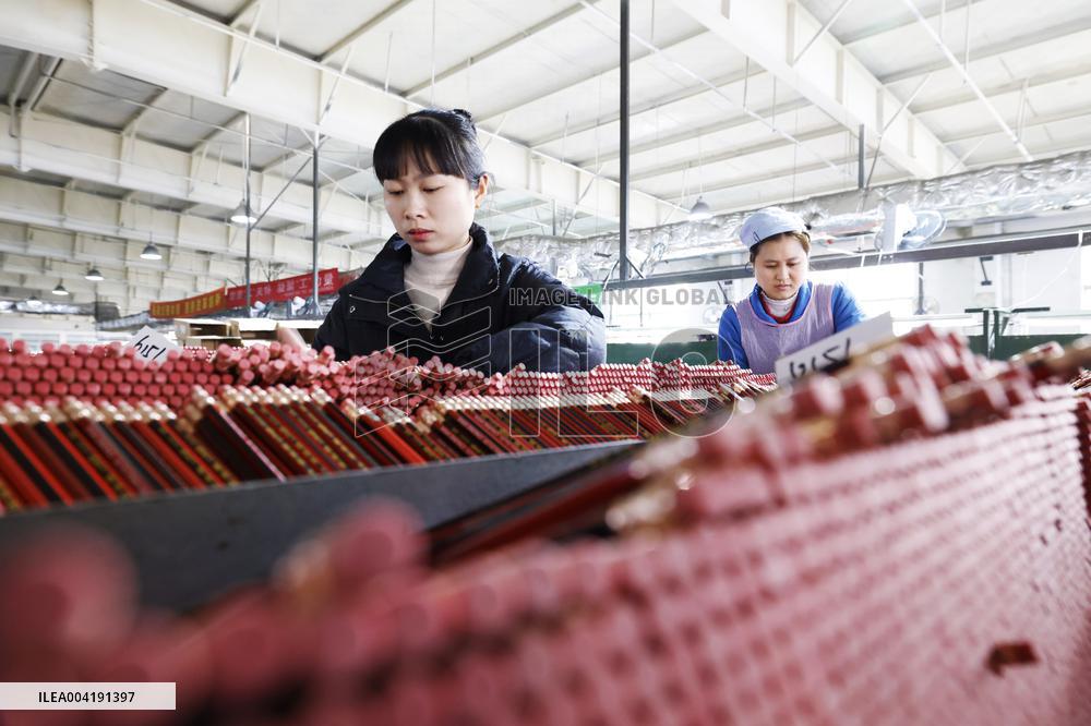 Poplar Pencil Production in Suqian