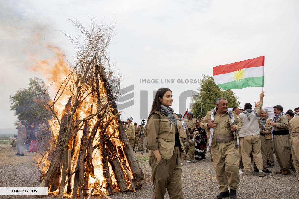 Democratic Party of Iranian Kurdistan Celebrates Nowruz in Baharka - Iraq