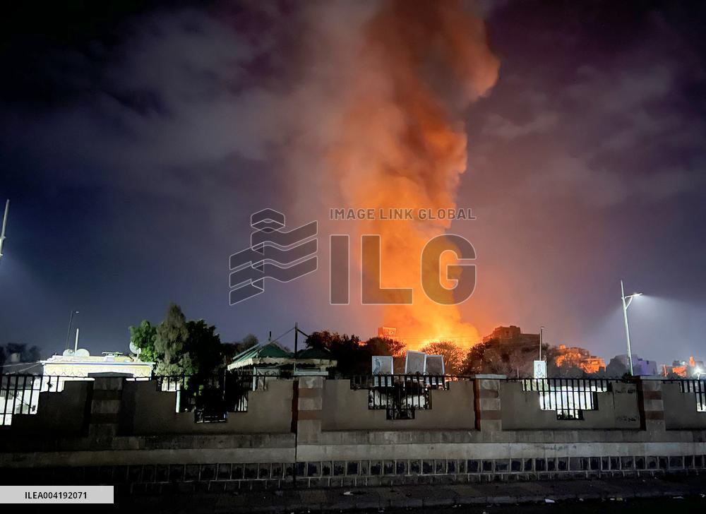 US Airstrikes in Sanaa - Yemen