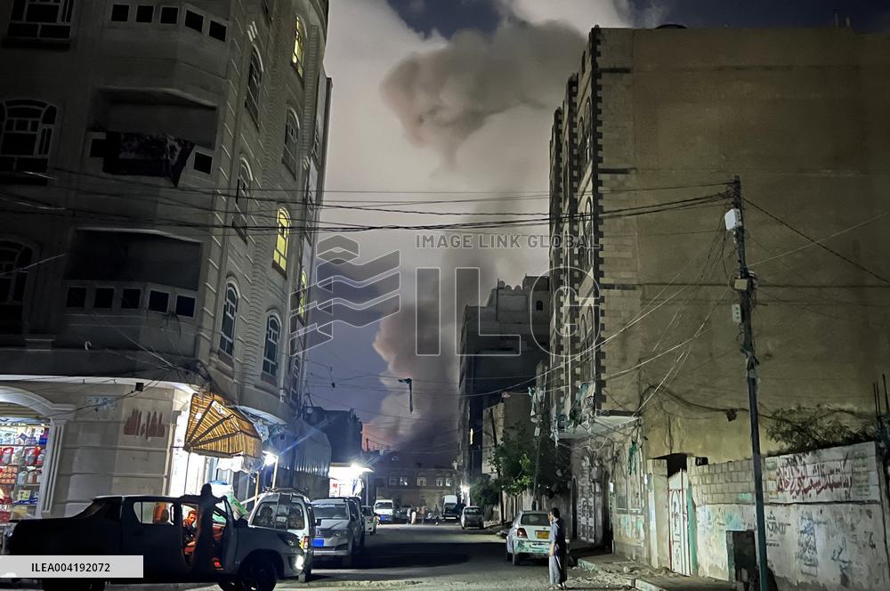 US Airstrikes in Sanaa - Yemen