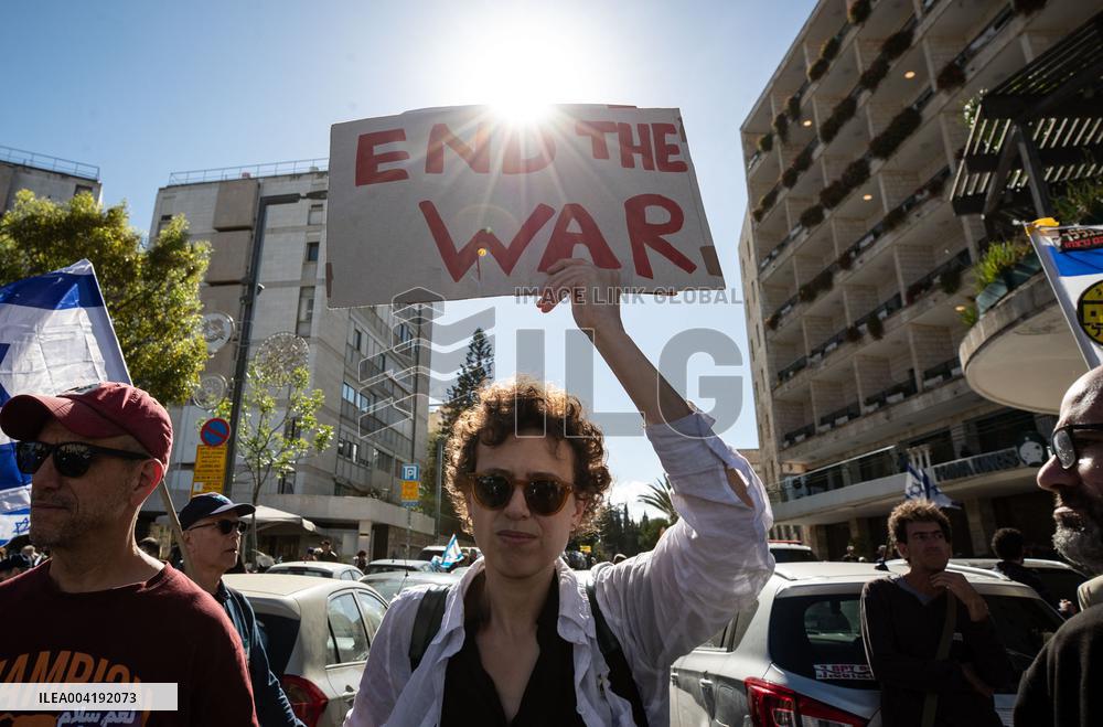Israelis Protest Against Netanyahu in Jerusalem - Israel