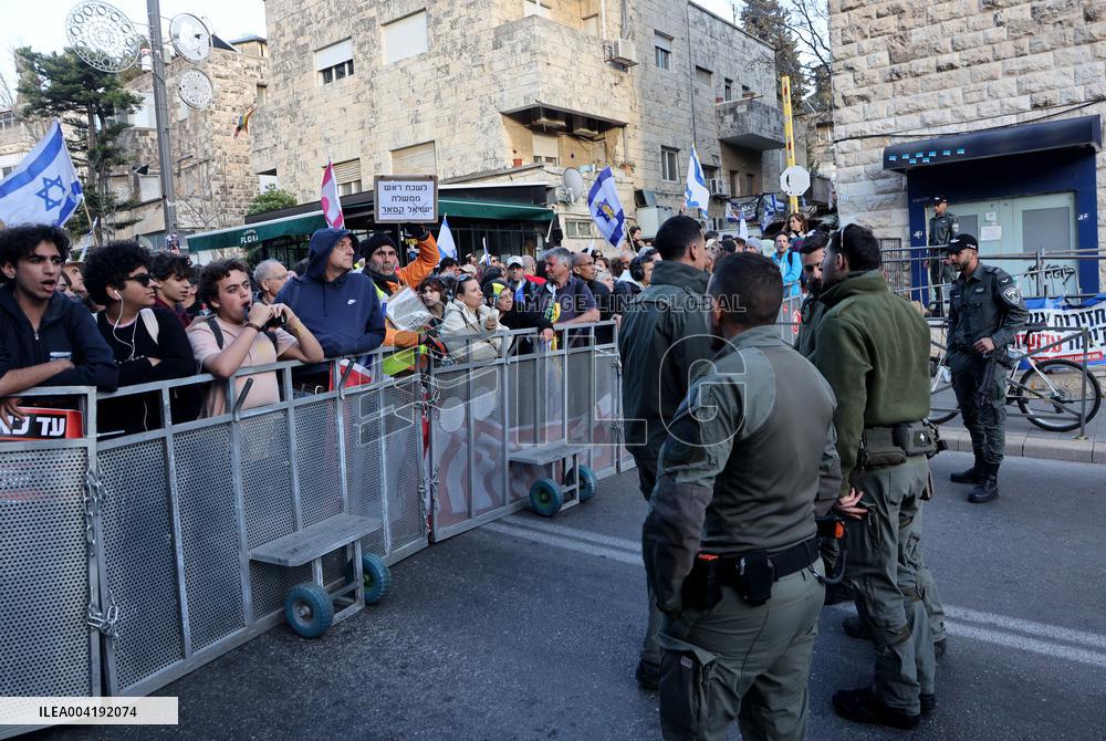 Israelis Protest Against Netanyahu in Jerusalem - Israel