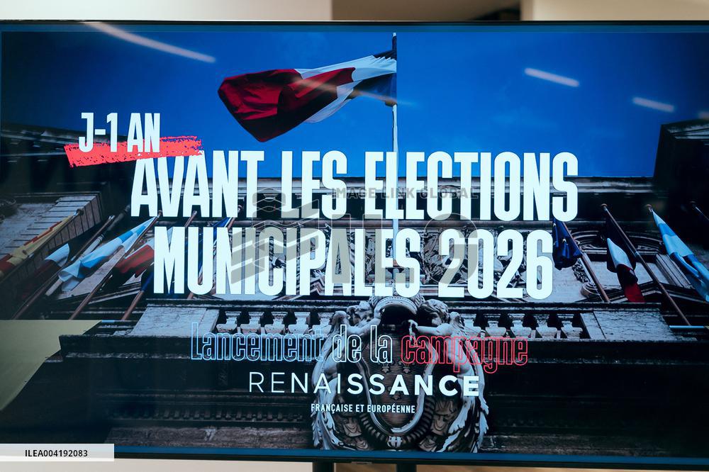 Renaissance Press Conference for the 2026 Municipal Elections - Paris AJ