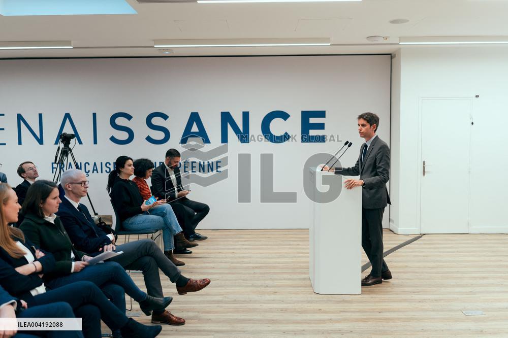 Renaissance Press Conference for the 2026 Municipal Elections - Paris AJ