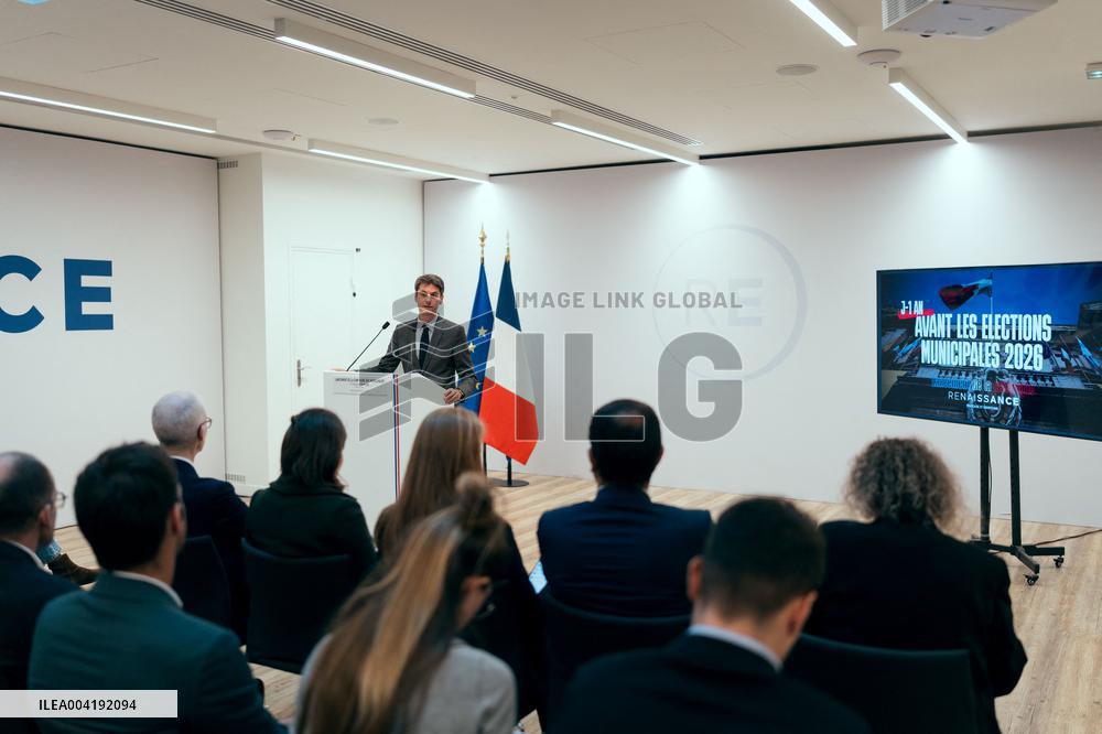 Renaissance Press Conference for the 2026 Municipal Elections - Paris AJ