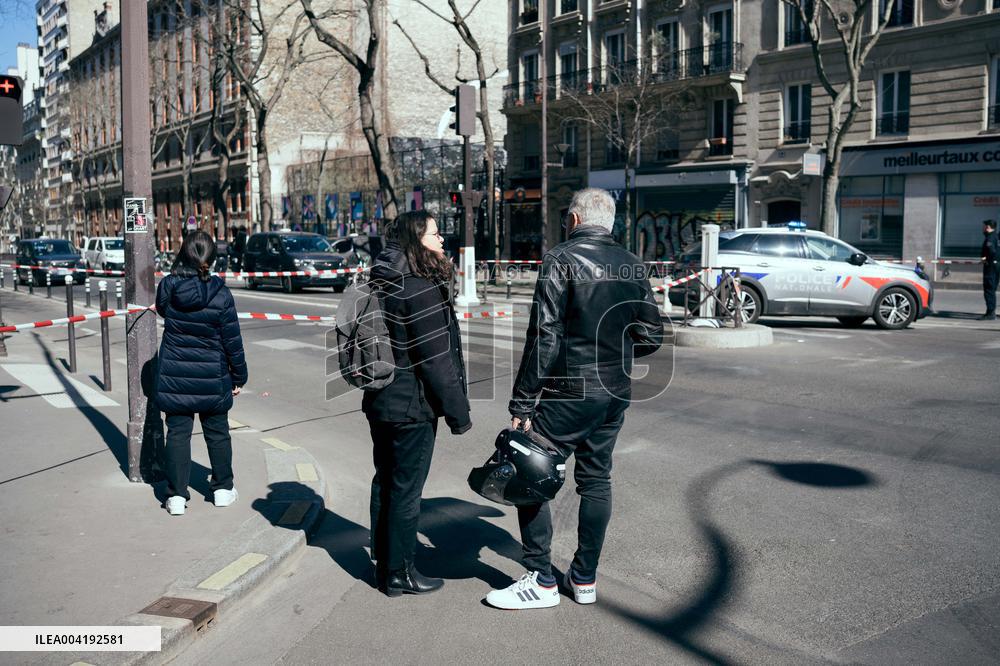 Bomb alert at Caroline Dorian High School - Paris AJ