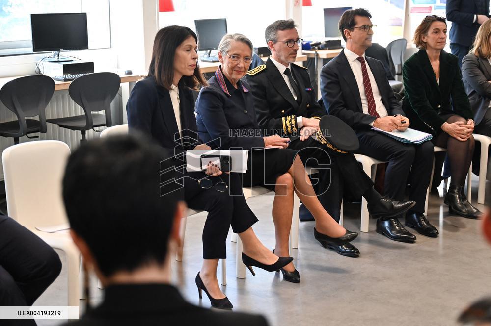 Borne Visits the High School Hector Berlioz - Vincennes