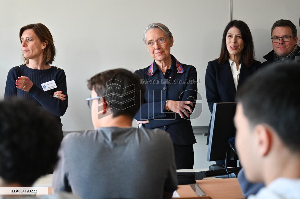 Borne Visits the High School Hector Berlioz - Vincennes