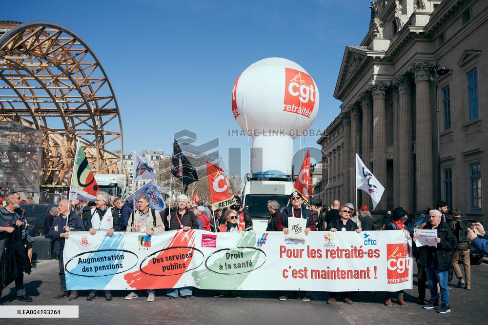 Retirees demonstration organized by the CGT - Paris AJ