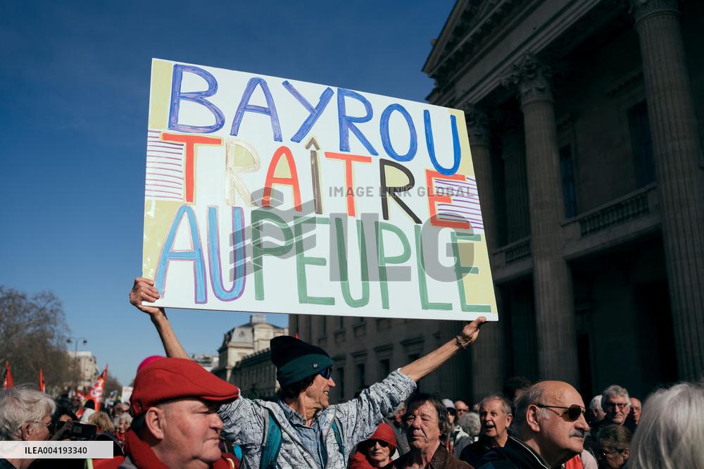 Retirees demonstration organized by the CGT - Paris AJ