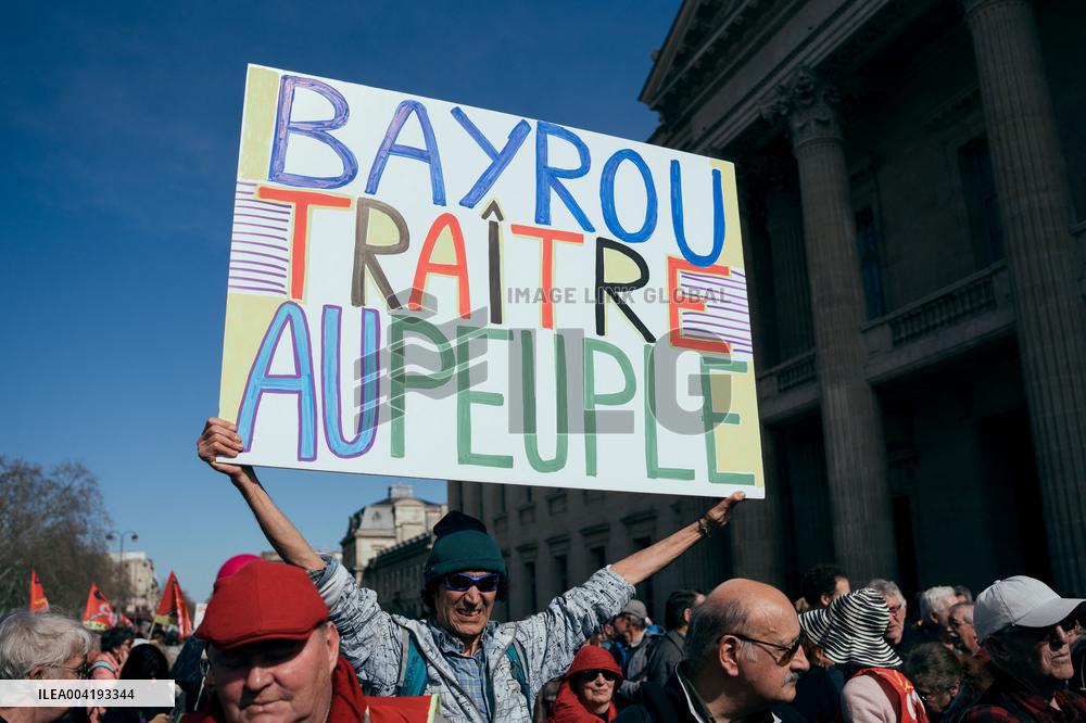 Retirees demonstration organized by the CGT - Paris AJ