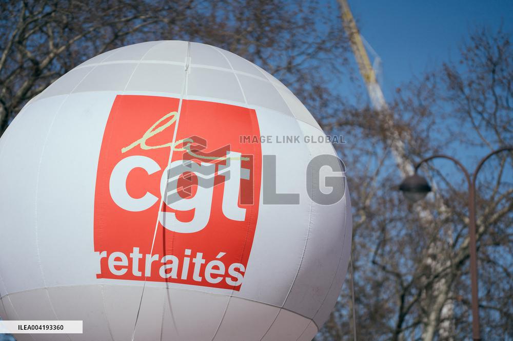 Retirees demonstration organized by the CGT - Paris AJ