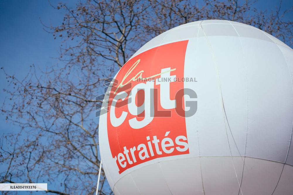 Retirees demonstration organized by the CGT - Paris AJ