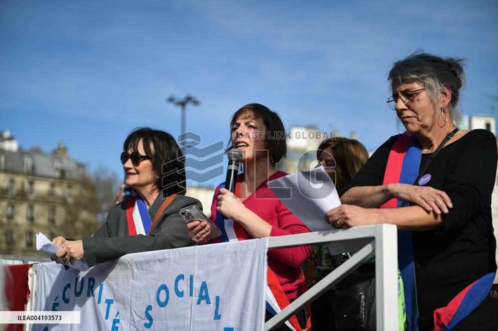Protest against French Culture Ministry in Paris - FA