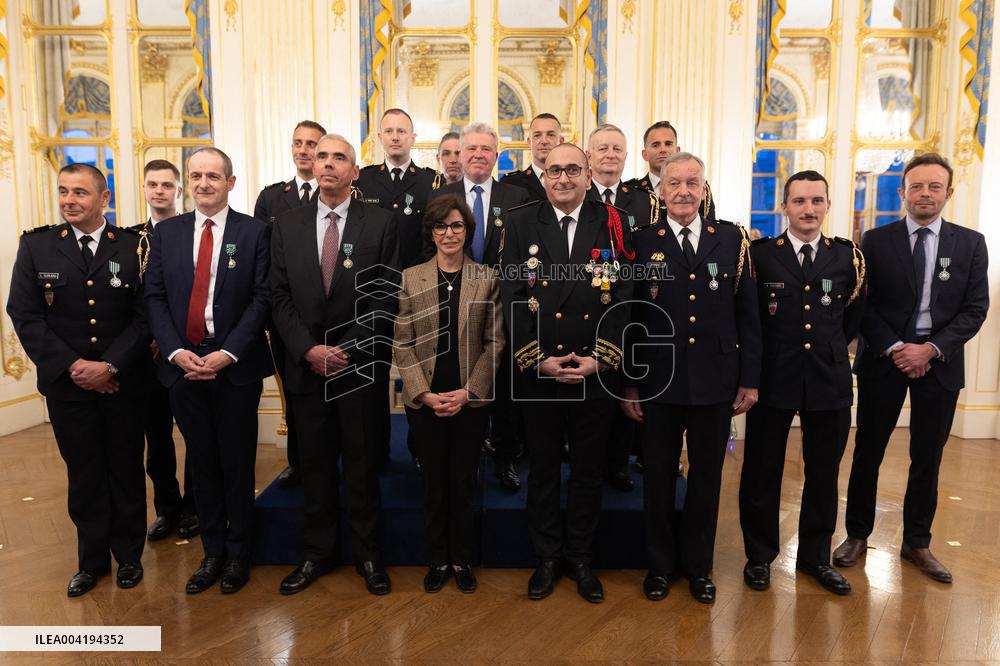 Medal Ceremony for Firefighters at the Ministry of Culture - Paris RL