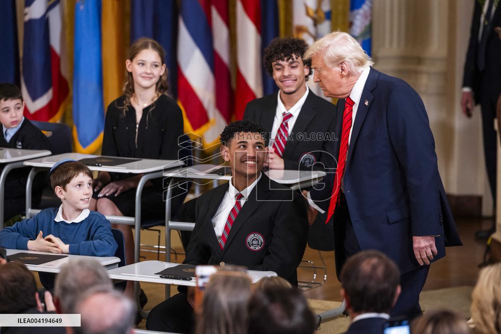 President Trump signs executive order aimed at downsizing the Department of Education