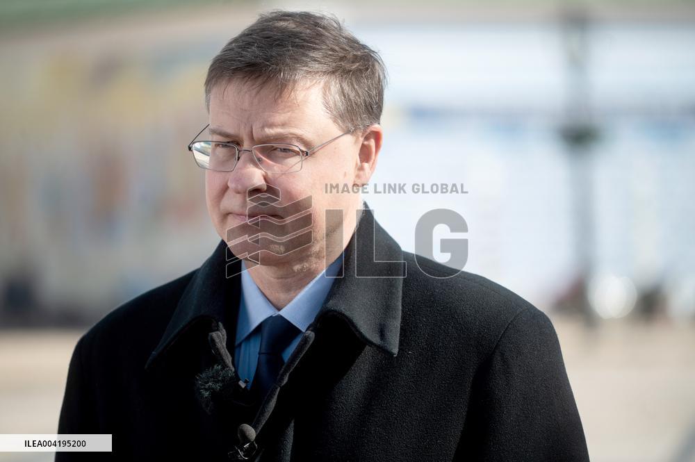 Visit of Valdis Dombrovskis to Kyiv
